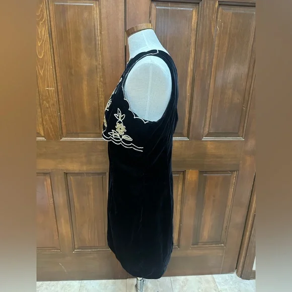 Vintage Scott McClintock Black Velvet Dress - Picture 5 of 8